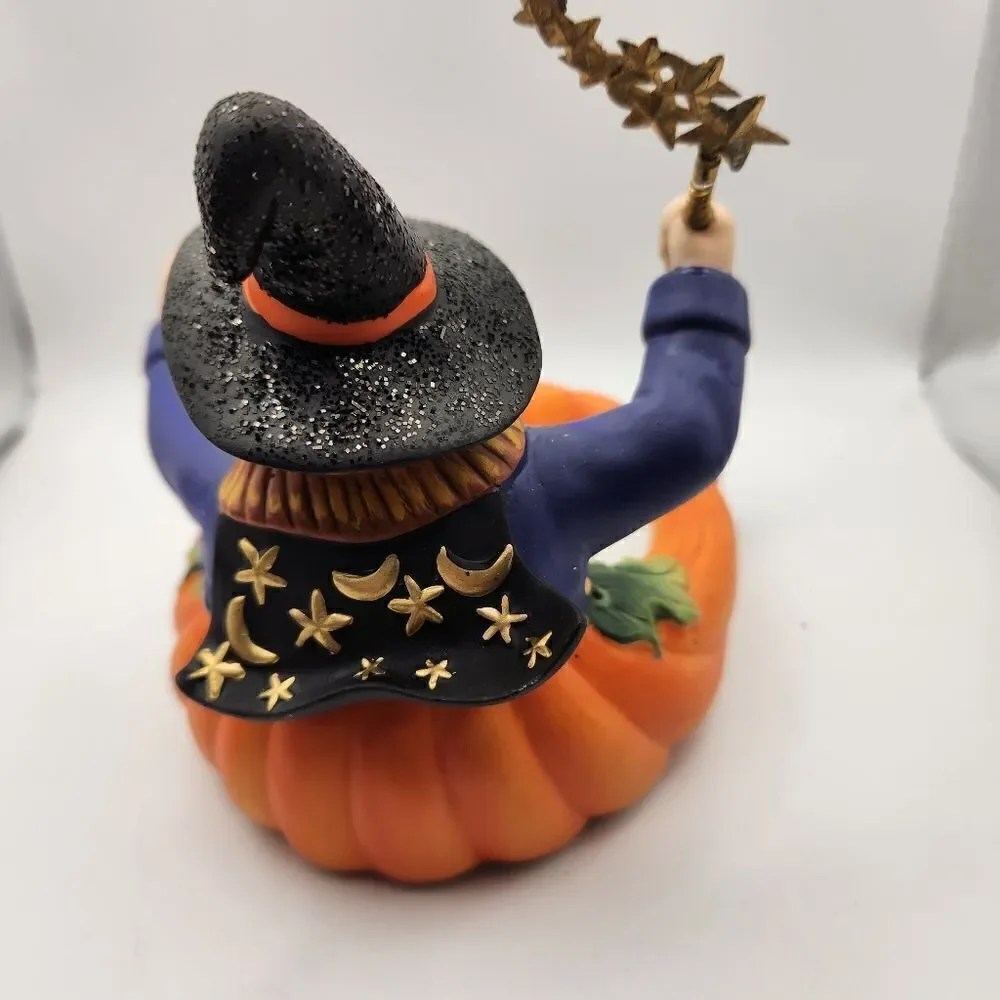 Partylite Pumpkin Witch Candle Holder P8212 In Original Box